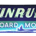 Evinrude outboard motor neon sign