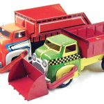 Wyandotte (front) and Marx (rear) versions of the same truck toy